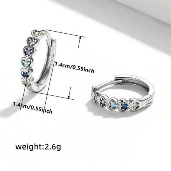 Elegant Cubic Zirconia Hoop Earrings ForWedding Anniversary - Picture 3 of 6